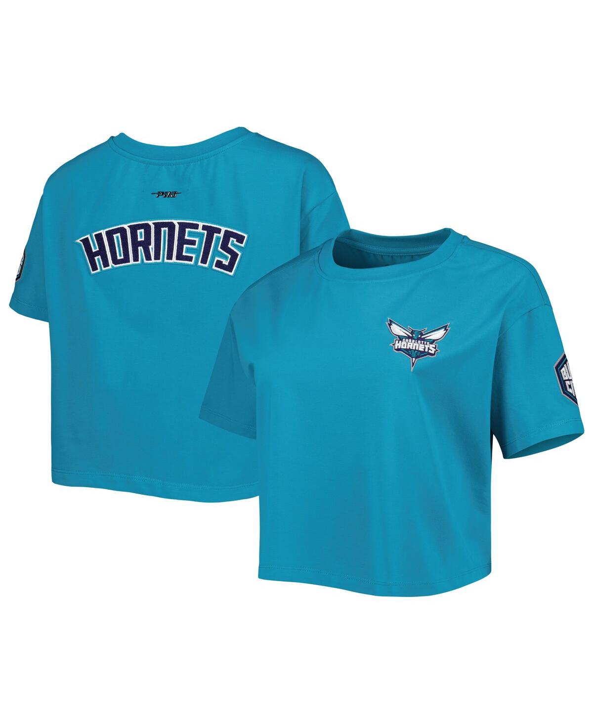 Shop Pro Standard Women's  Teal Charlotte Hornets Classics Boxy T-shirt