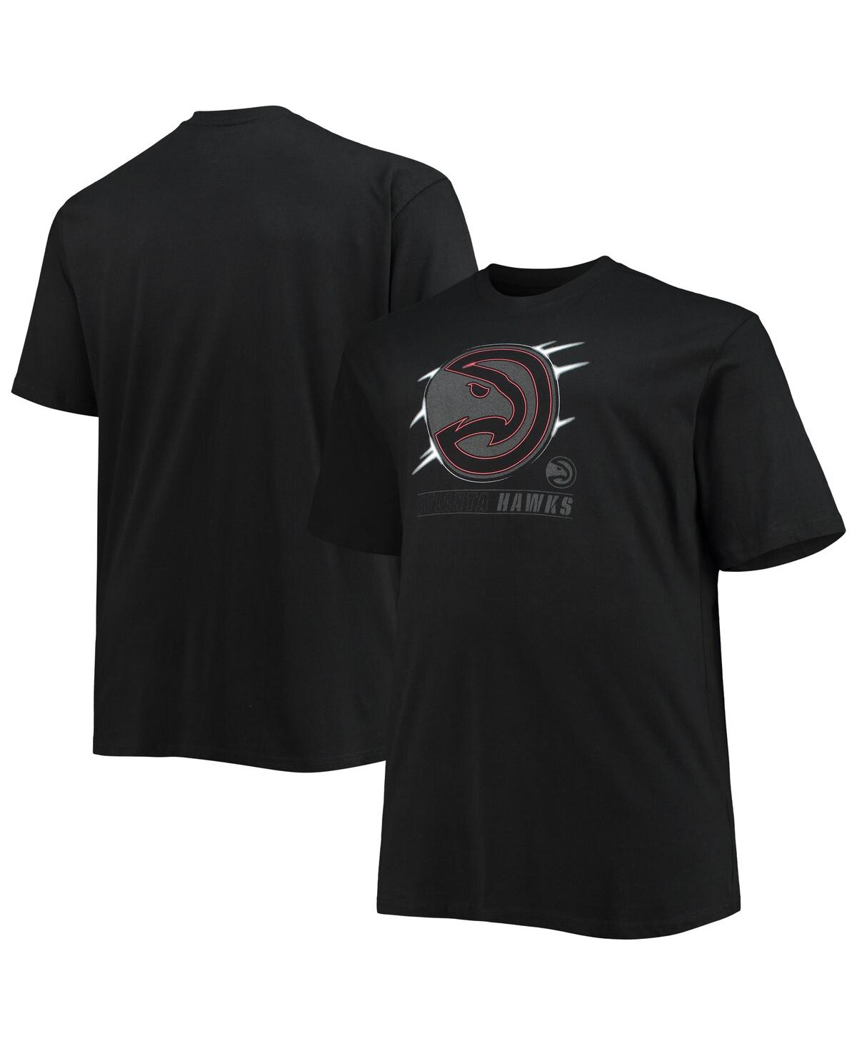 Profile Men's Black Atlanta Hawks Big And Tall Pop T-shirt