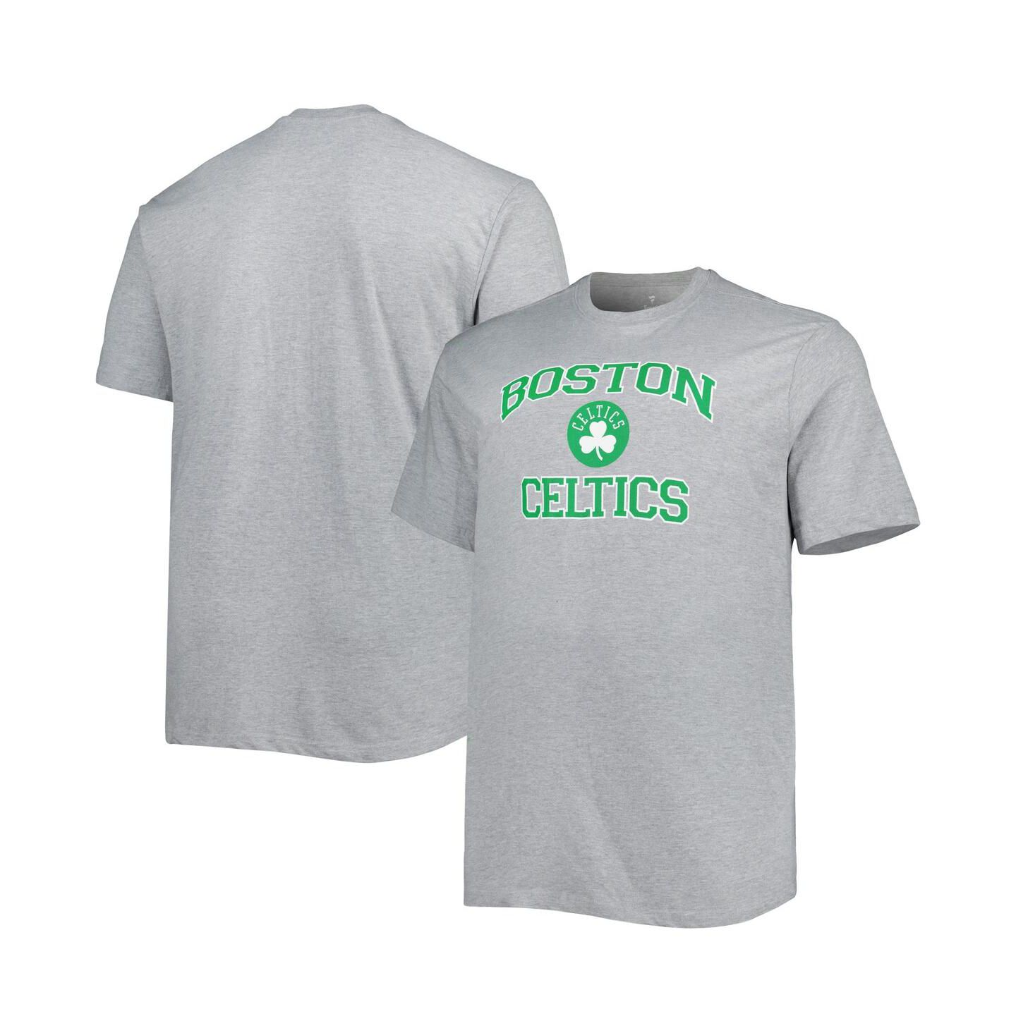 Мужская футболка Profile Heathered Gray Boston Celtics Big and Tall Heart and Soul — фото 2