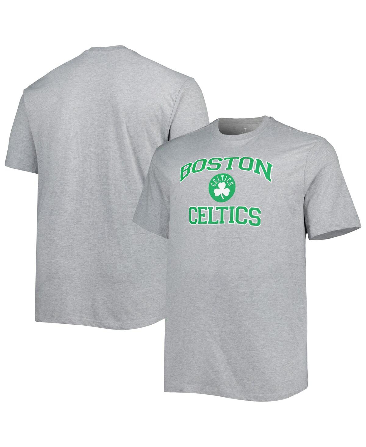 Shop Profile Men's Heathered Gray Boston Celtics Big And Tall Heart And Soul T-shirt