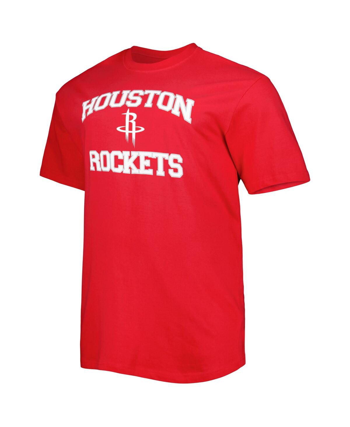 Shop Profile Men's Red Houston Rockets Big And Tall Heart And Soul T-shirt