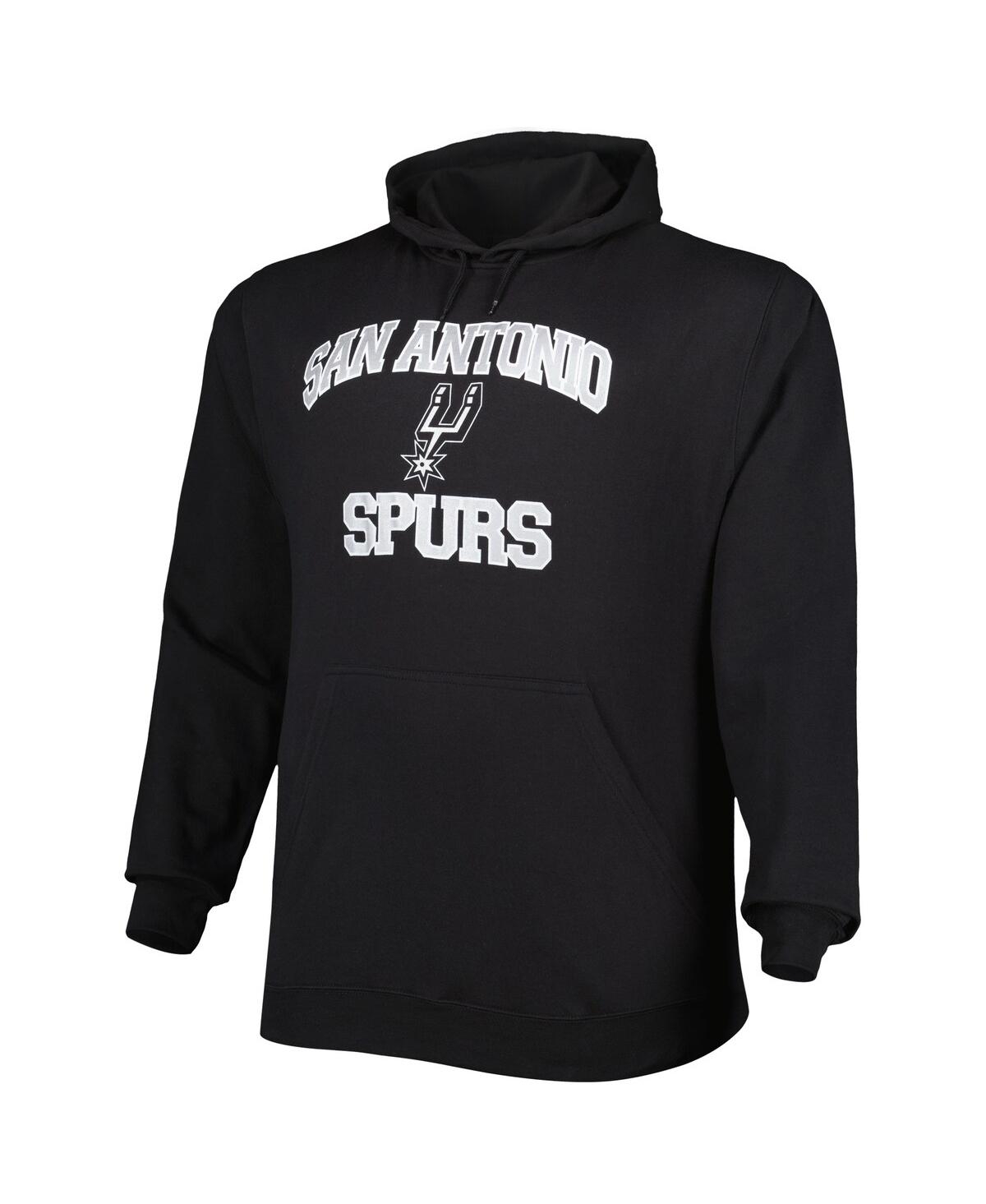 Shop Profile Men's Black San Antonio Spurs Big And Tall Heart And Soul Pullover Hoodie