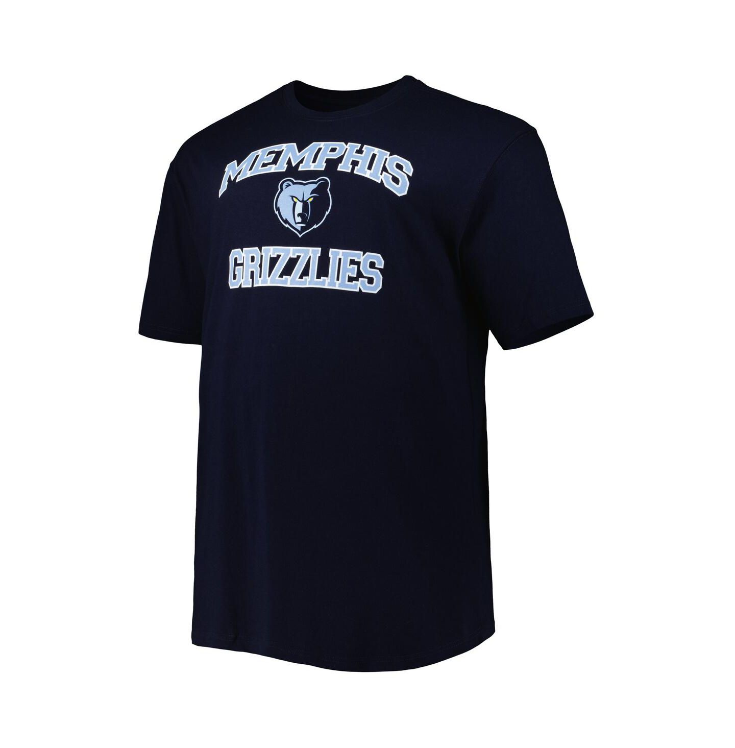 Мужская футболка Profile Navy Memphis Grizzlies Big and Tall Heart and Soul — фото 3