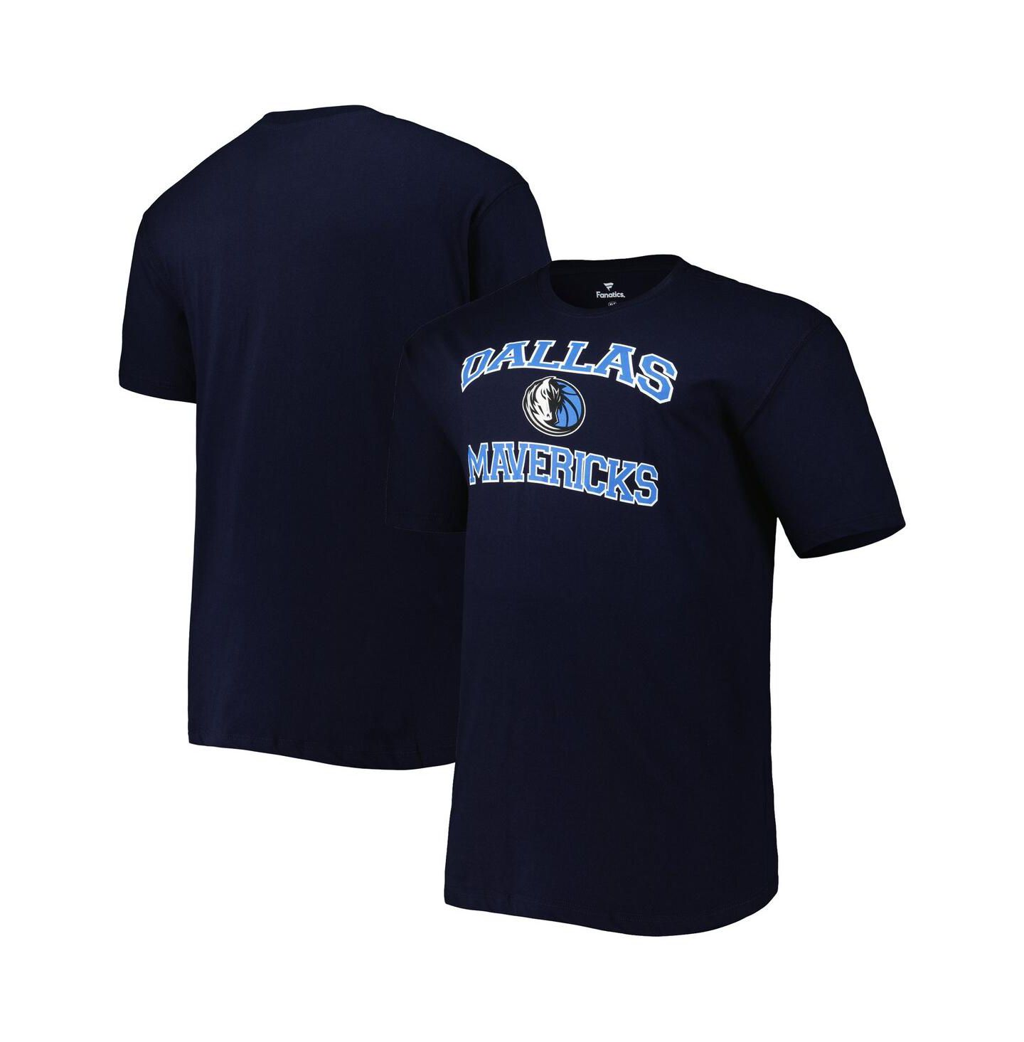 Мужская футболка Profile Navy Dallas Mavericks Big and Tall Heart and Soul — фото 1