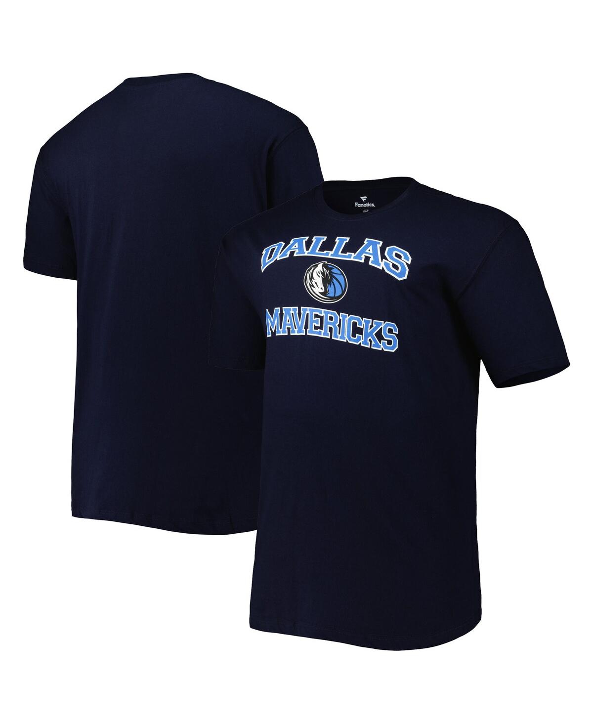 Shop Profile Men's Navy Dallas Mavericks Big And Tall Heart And Soul T-shirt