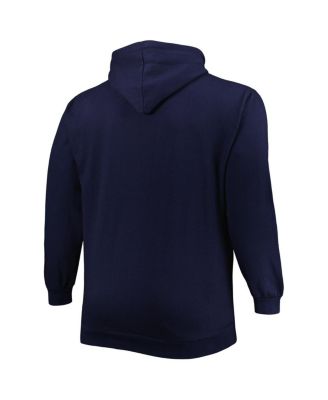 Men's Navy Denver Nuggets Big and Tall Heart and Soul Pullover Hoodie