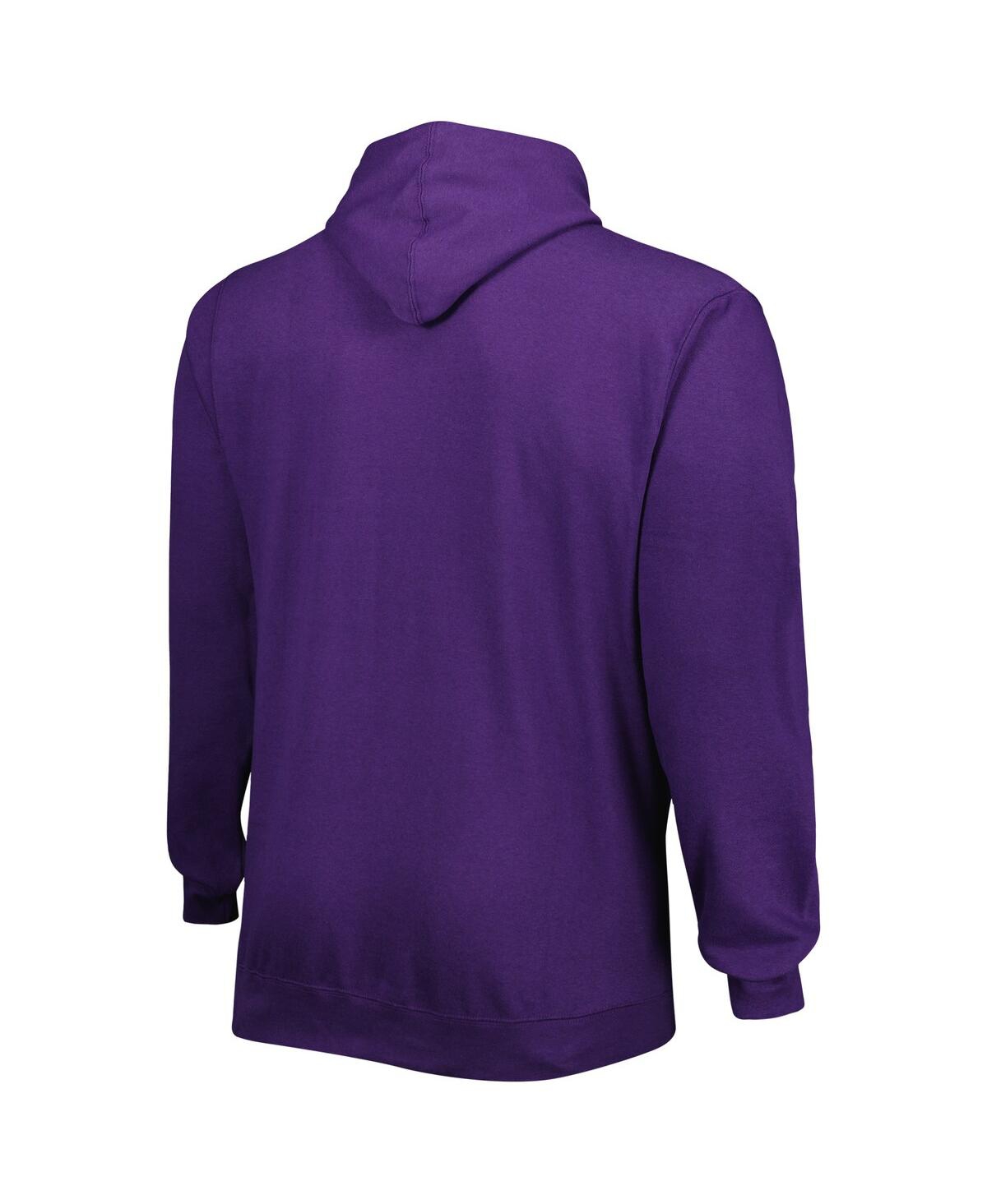 Men'sLos Angeles Lakers Big and Tall Heart and Soul Pullover Hoodie - Purple