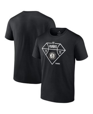 Men's Black Brooklyn Nets 2022 NBA Playoffs Diamond Tip Off T-shirt