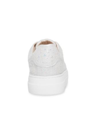 Betsey Johnson Sidny Lace-Up Rhinestone Platform Sneakers