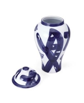 Paint Strokes Ceramic Canister with Lid