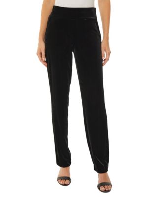 Jones New York Women's Stretch Velour Pull On Straight Leg Pants - Macy's