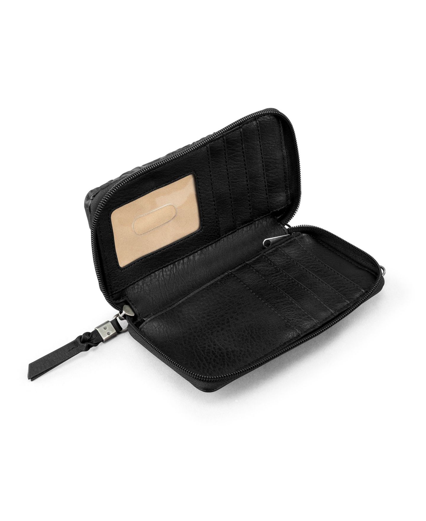 Женская сумка The Sak Silverlake Leather Convertible Smartphone Crossbody, цвет: Чёрный с принтом — фото 4