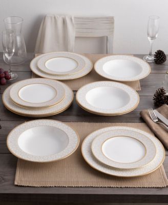 Noble Pearl 12-Piece Dinnerware Set, Service For 4