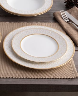 Noble Pearl Set of 4 Dinner Plates, 11"