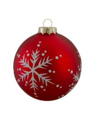 3.25" Matte Glass Ball Christmas Ornaments 80mm, Set of 4
