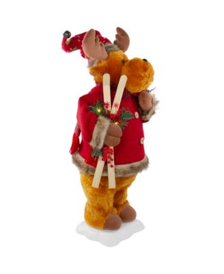 Lighted and Animated Musical Moose Christmas Figure, 24"