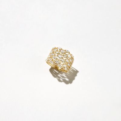 EFFY Collection EFFY® Multi-Row Diamond Ring (1-1/3 ct. t.w.) in 14k Gold - Limited Edition, Created for Macy’s.