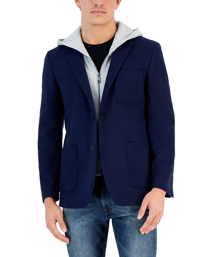 Vince Camuto Men's Slim-Fit Stretch Hooded Sport Coat - Macy's