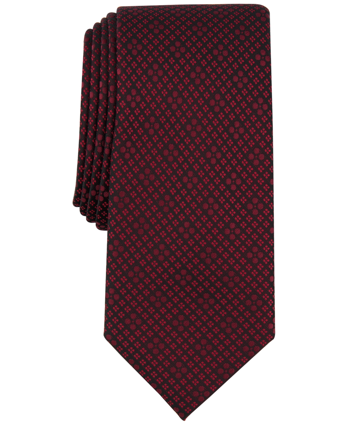 Alfani Men's Manor Geo-print Tie, Created For Macy's In Red