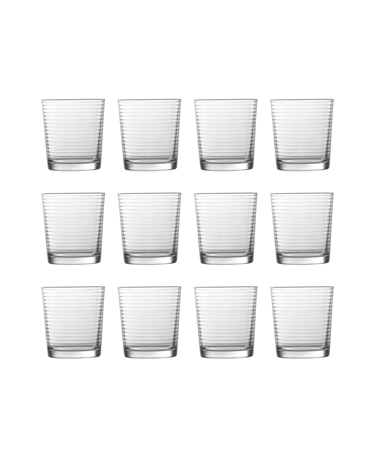 Fortessa Arcade Rocks Or Dof 12.75 Oz, Set Of 12 In Clear