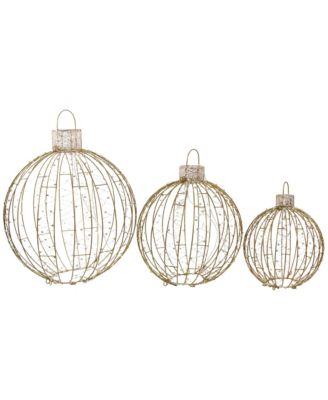 Led Lighted Ornaments Christmas Yard Decoration, Set of 3