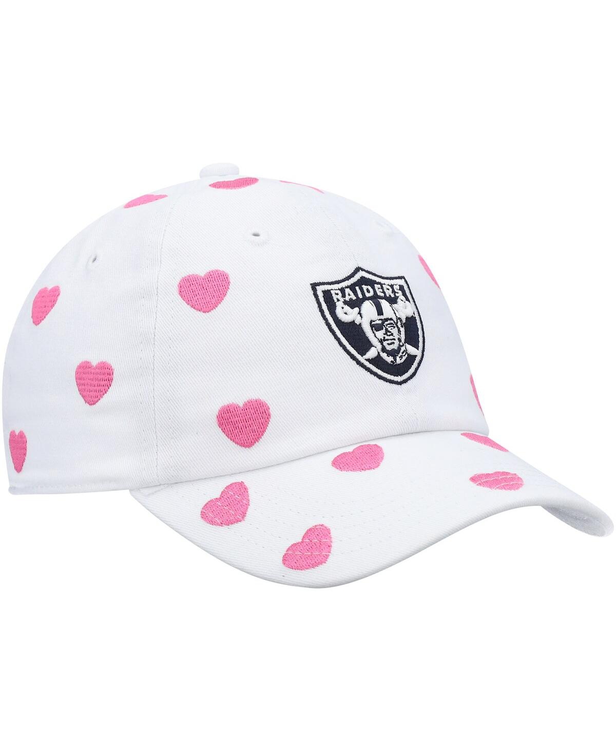 Shop 47 Brand Girls Toddler '47 White Las Vegas Raiders Surprise Clean Up Adjustable Hat