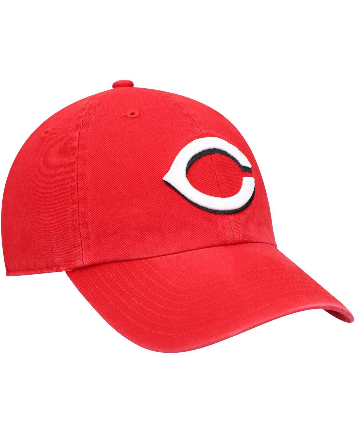 Shop 47 Brand Youth Unisex Red Cincinnati Reds Team Logo Clean Up Adjustable Hat