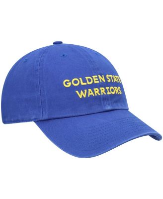 Men's Royal Golden State Warriors Clean Up Wordmark Adjustable Hat