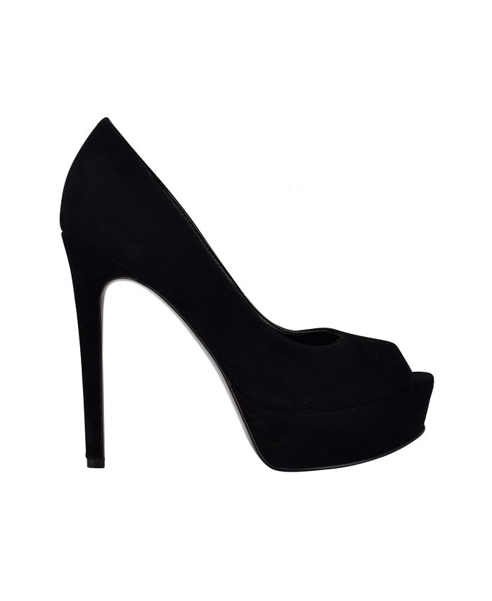 Guess Womens Cacei Peep Toe Platform Pump Black Size 7 5 M main image 0