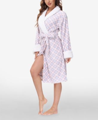 Women's Printed Plush Robe