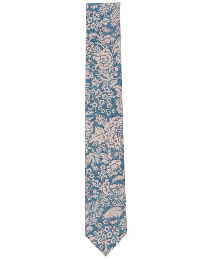 Bar III Men's Offset Floral Tie, Created for Macy's - Macy's