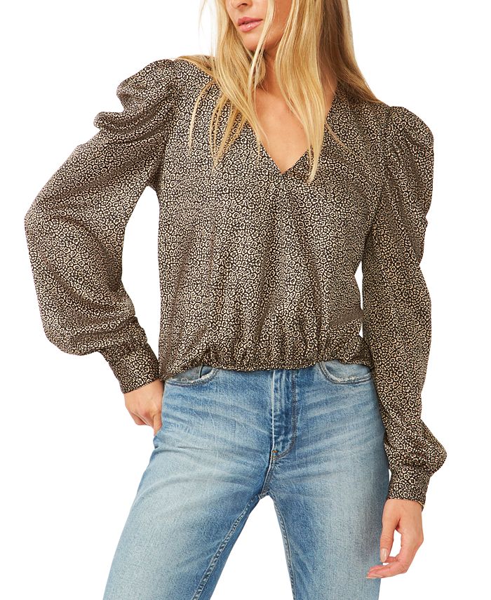 Vince camuto faux wrap top hot sale