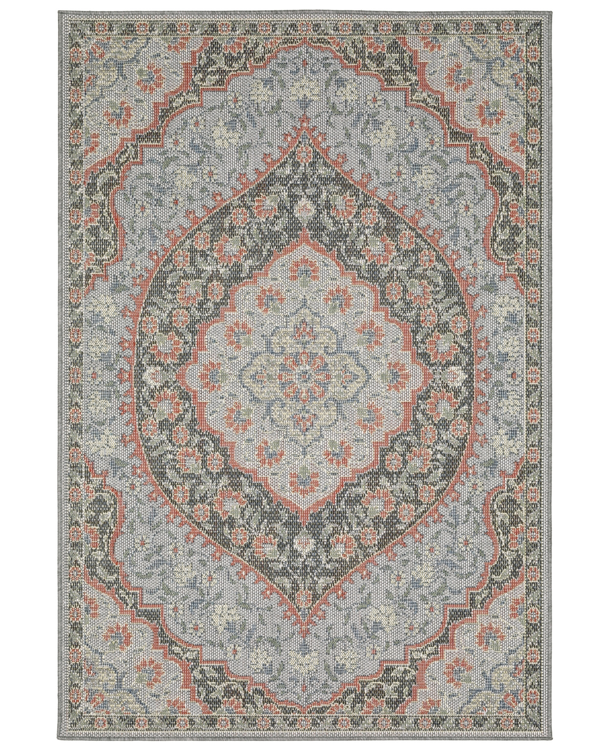 Jhb Design Nicosia 228NCA4 6'7in x 9'2in Outdoor Area Rug - Blue, Multi