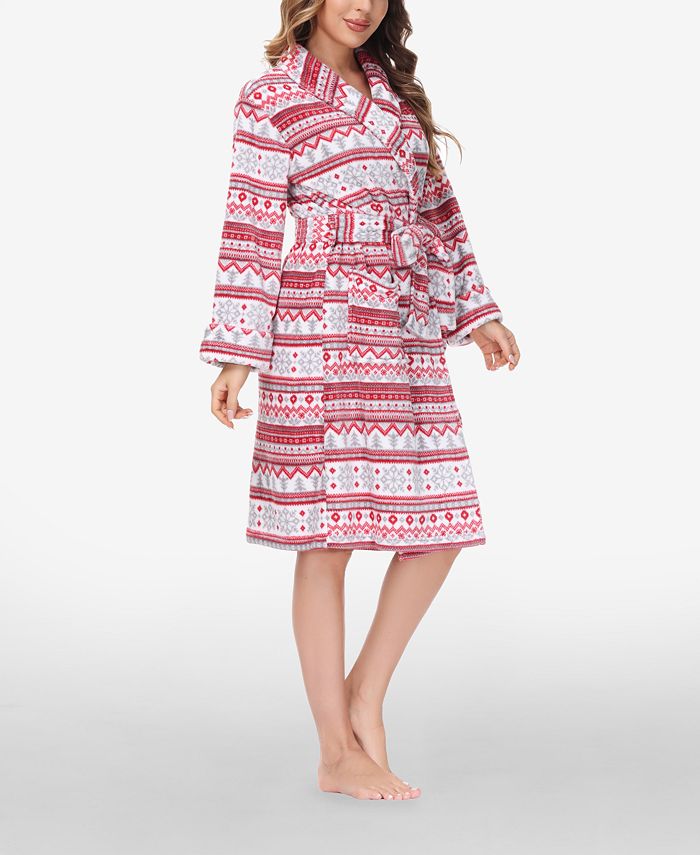 Beautyrest Women's Printed Plush Robe Macy's