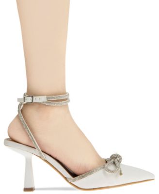 BCBGeneration Women's Ildy Crystal Bow Pointy Toe Pump - Macy's