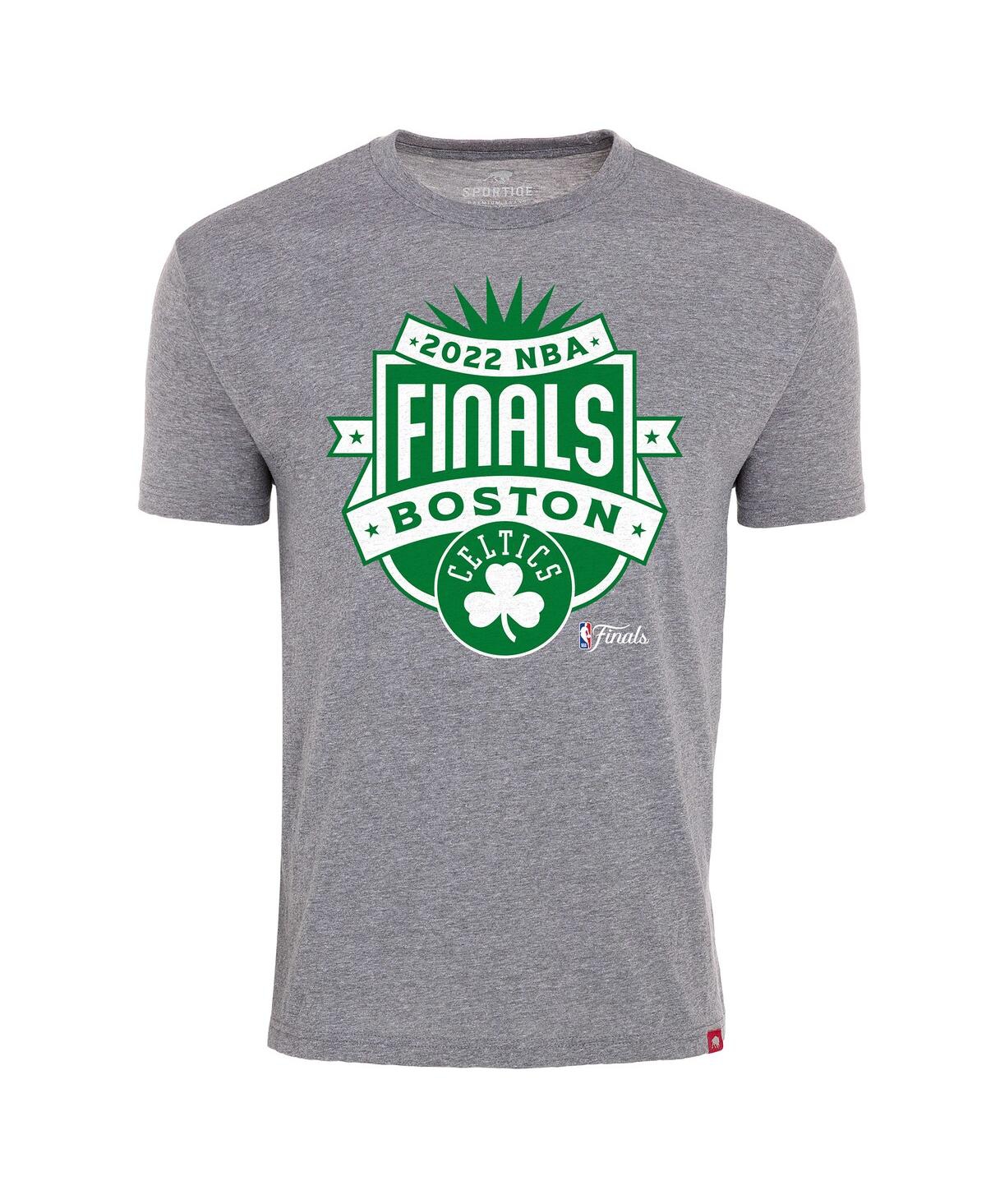 Shop Sportiqe Men's  Gray Boston Celtics 2022 Nba Finals Crest Comfy T-shirt