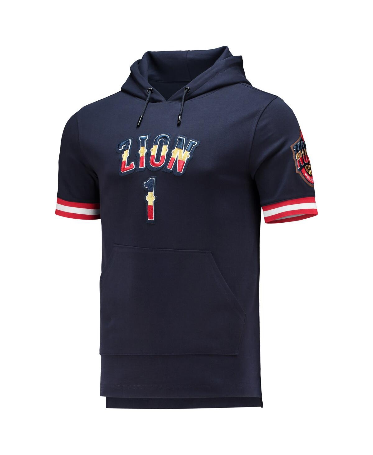 Pro Standard Men's  Zion Williamson Navy New Orleans Pelicans Name And Number Short Sleeve Pullover H In Navy