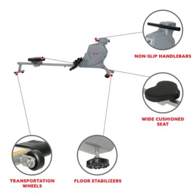 Silent Magnetic Rowing Machine with 16 Level Resistance