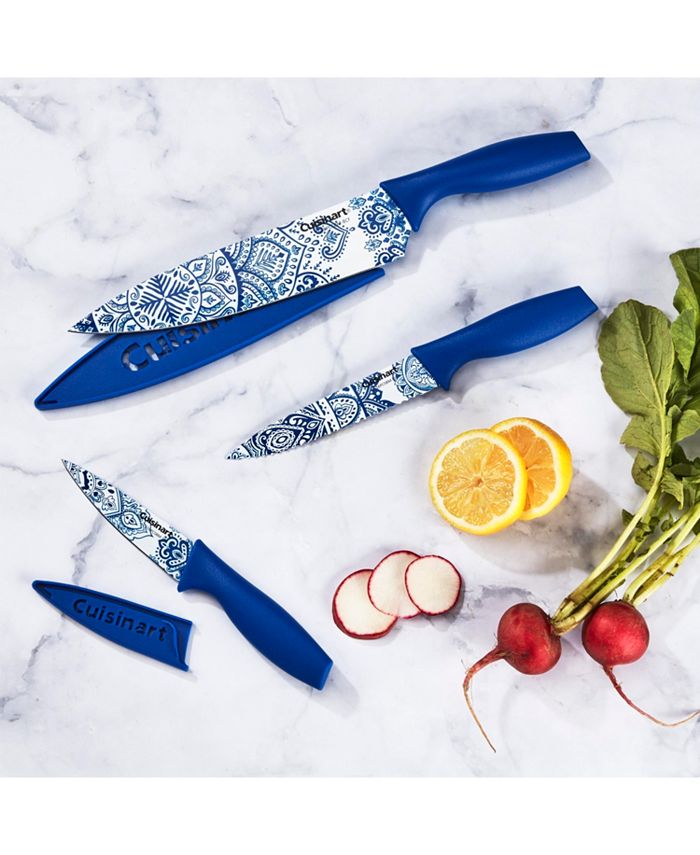Cuisinart 6Pc. Printed Chef Knife & Sheaths Set Macy's