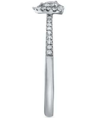 Diamond Heart Halo Engagement Ring (1/4 ct. t.w.) in 14k White, Yellow or Rose Gold