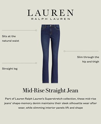 Lauren Jean Co. Ralph Lauren Womens Size 8 Jeans Darl blue Zip