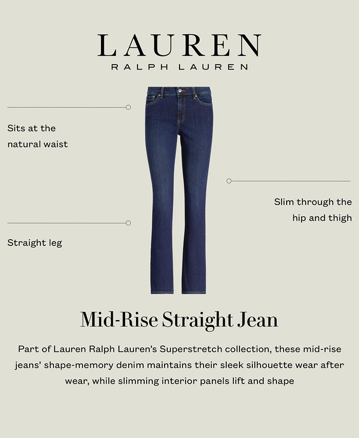 Lauren Ralph Lauren - Super-Stretch Straight-Leg Jeans