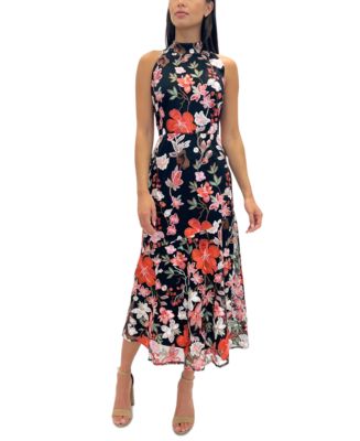 Sam Edelman Sleeveless Floral Stripe Scuba good Dress