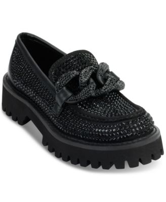 Karl Lagerfeld Paris Women's Giana Slip-On Embellished Loafer Flats ...