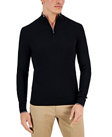 Men's Textured Quarter-Zip Sweater, Created for Macy's 
