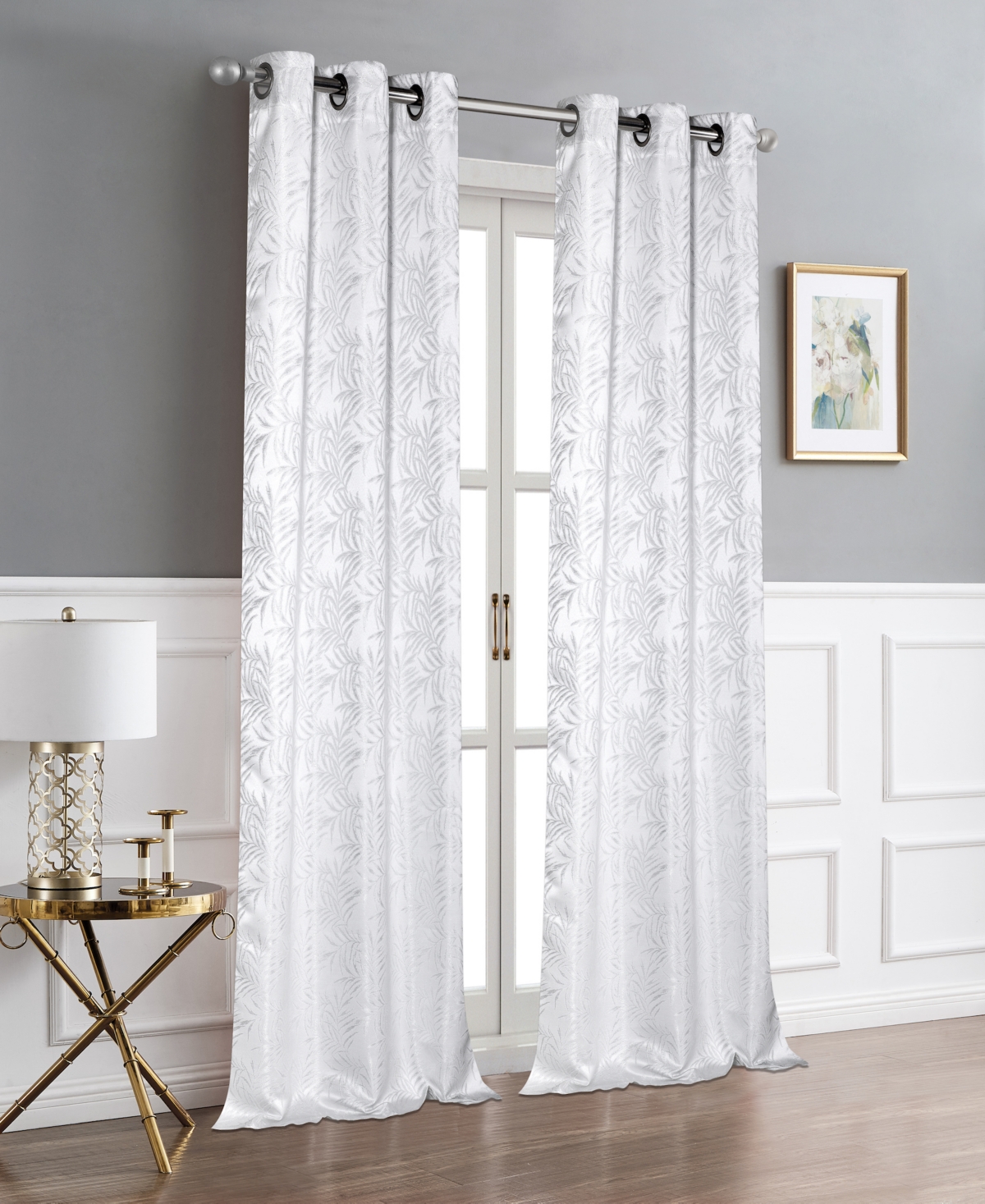 Dainty Home Palm Window Panel Set, 76