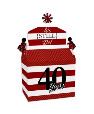 We Still Do Geschenkboxen Zum 50. Hochzeitstag – 12 Stück, Weiß & Gold, Mit Band & Anhänger