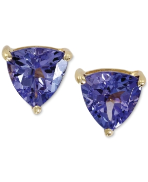 image of Violette by Effy Tanzanite Stud Earrings in 14k Gold (1 ct. t.w.), Created for Macy-s