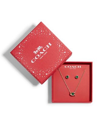 COACH Signature Necklace Earring Set & Reviews - All Fashion Jewelry -  Jewelry & Watches - Macy's
