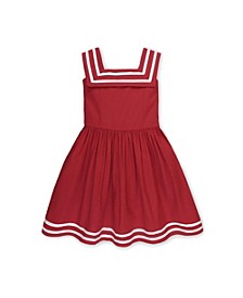 Girls' Square Sailor Collar Dress, Infant
